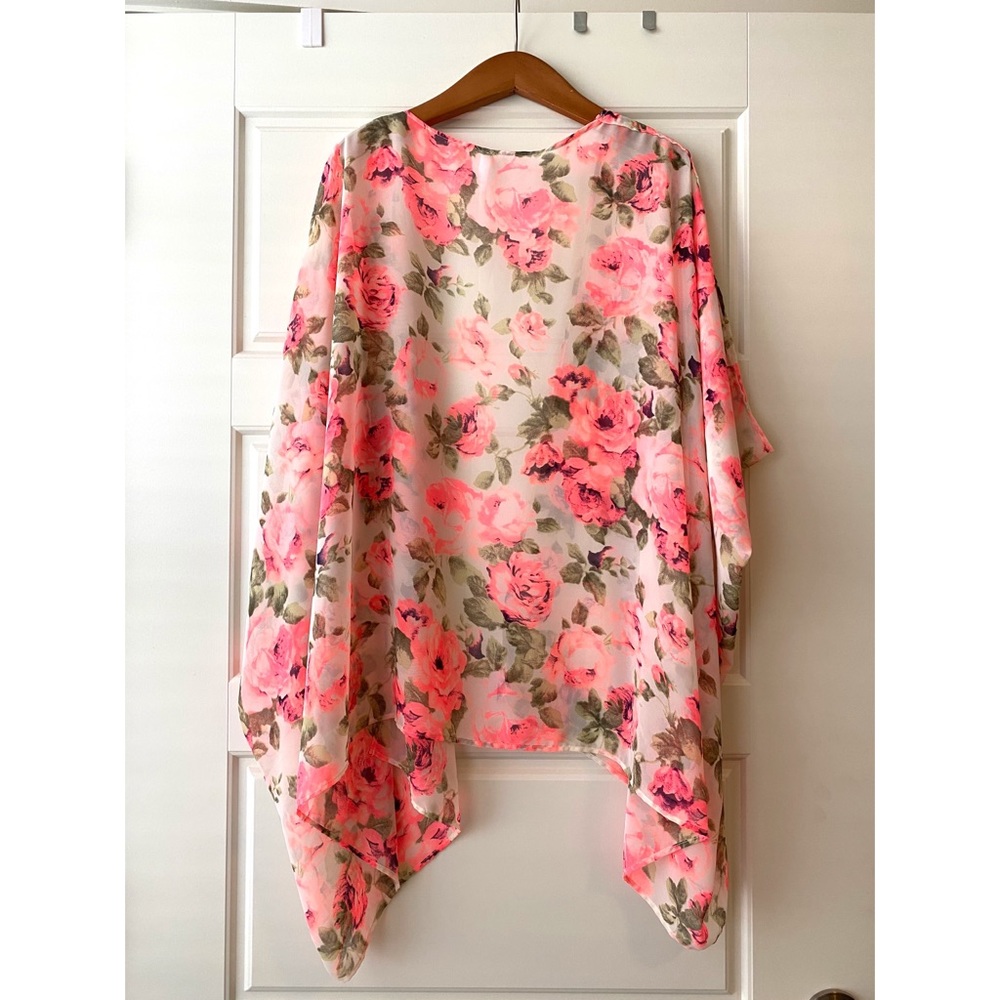 Floral Roses Kimono | Pinkblush - Picture 3 of 3